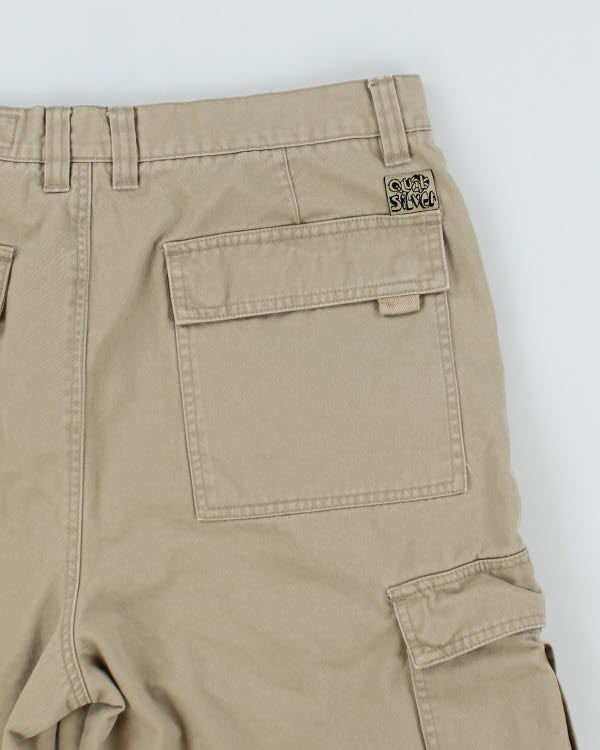 00s Quiksilver Beige Cargo Shorts - W36