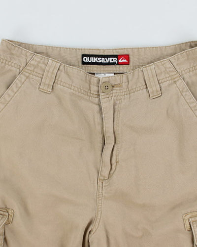 00s Quiksilver Beige Cargo Shorts - W30
