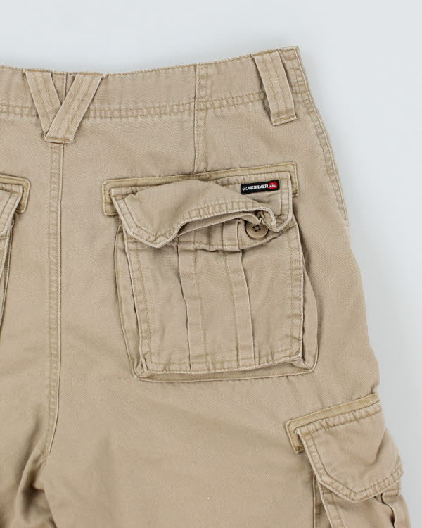 00s Quiksilver Beige Cargo Shorts - W30
