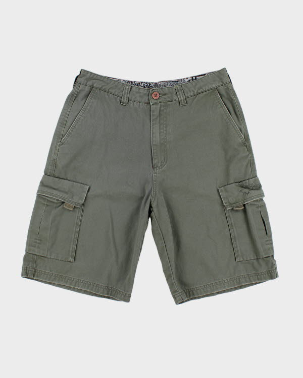 00s Quiksilver Khaki Green Cargo Shorts - W32