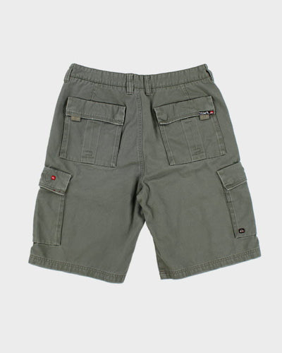 00s Quiksilver Khaki Green Cargo Shorts - W32