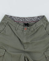 00s Quiksilver Khaki Green Cargo Shorts - W32