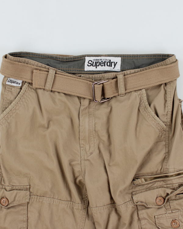 Superdry Belted Beige Cargo Shorts - W32