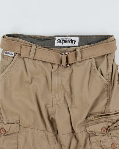 Superdry Belted Beige Cargo Shorts - W32