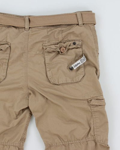 Superdry Belted Beige Cargo Shorts - W32