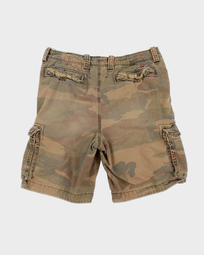Y2K 00s Hollister Distressed Camouflage Cargo Shorts - W38