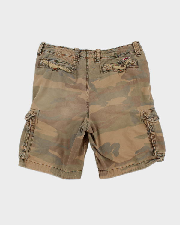 Y2K 00s Hollister Distressed Camouflage Cargo Shorts - W38