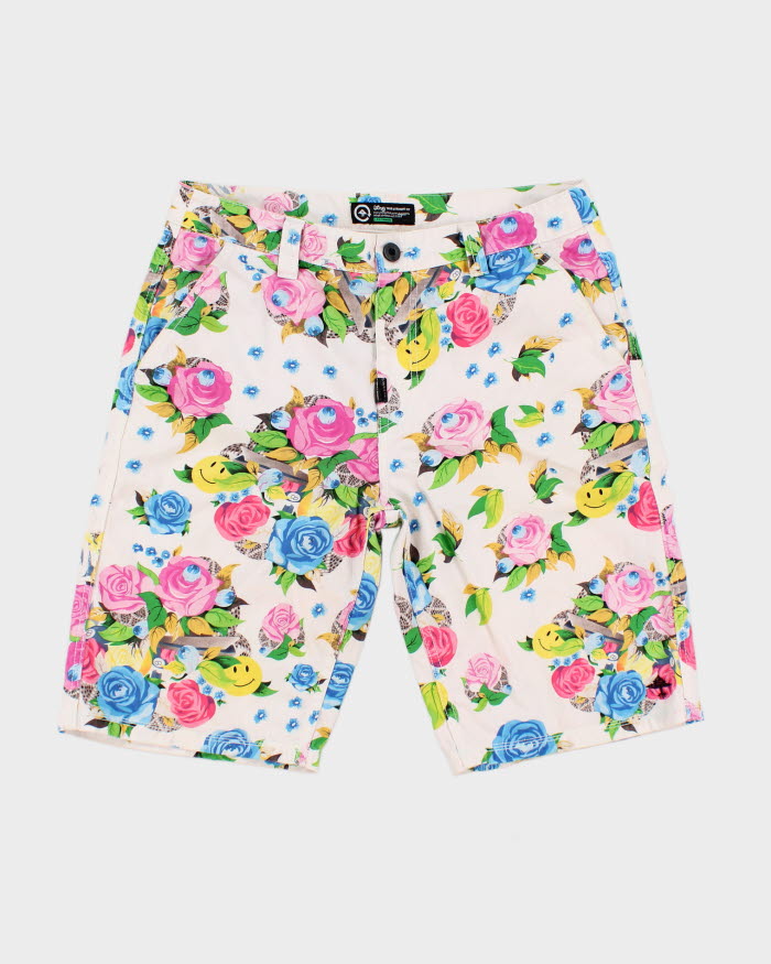 LRG White Pattern Shorts - W34