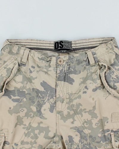 Y2K 00s Defected Soul DS Camouflage Cargo Shorts - W32