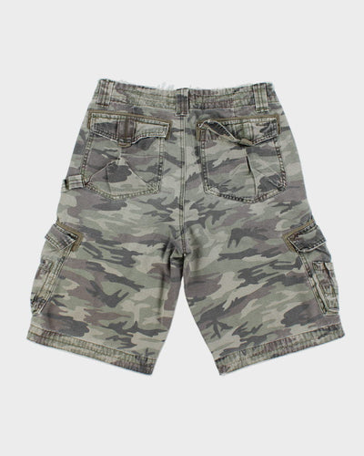 Distressed Baleno Camouflage Cargo Shorts - W30