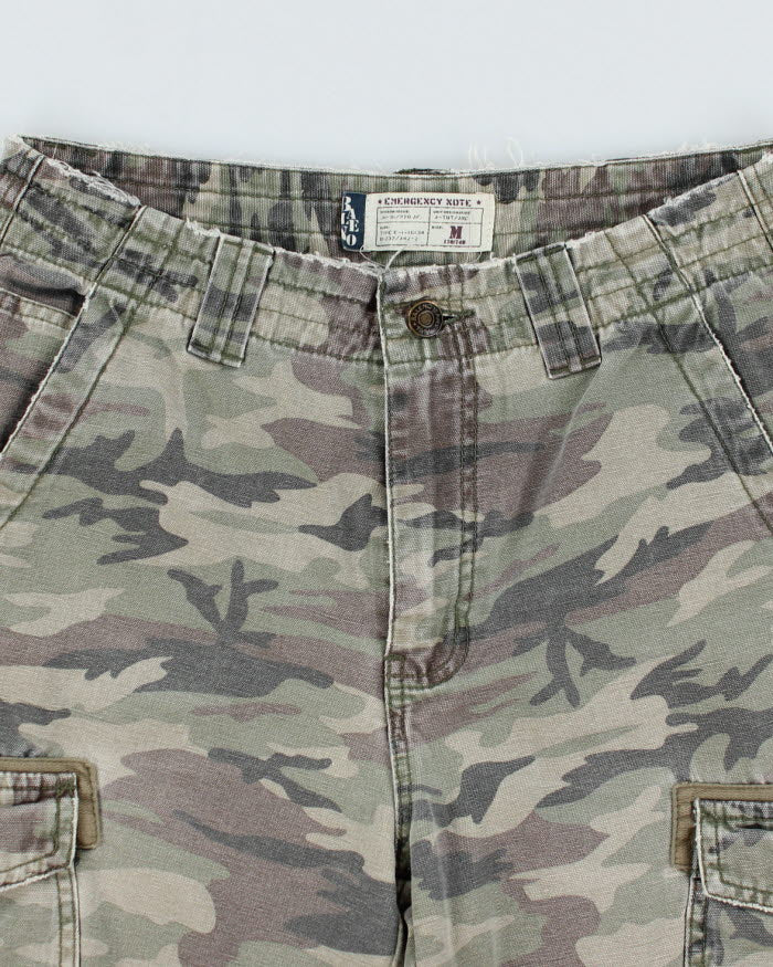 Distressed Baleno Camouflage Cargo Shorts - W30