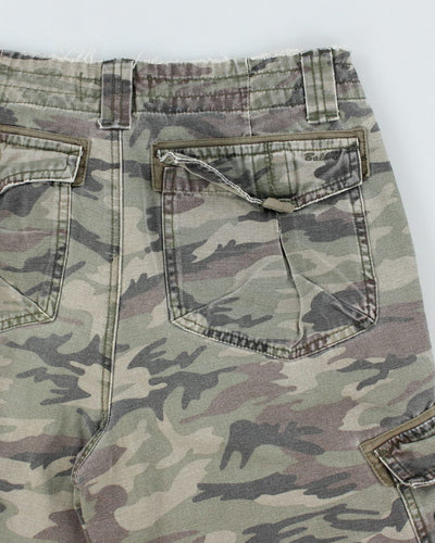 Distressed Baleno Camouflage Cargo Shorts - W30