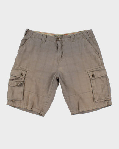 Y2K 00s Khaki Cargo Shorts - W36