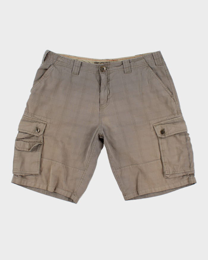 Y2K 00s Khaki Cargo Shorts - W36