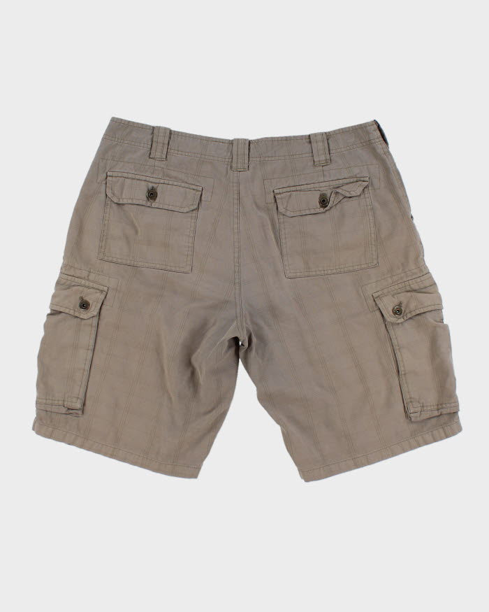 Y2K 00s Khaki Cargo Shorts - W36