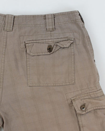 Y2K 00s Khaki Cargo Shorts - W36