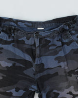 00s Faded Blue Camouflage Cargo Shorts - W38