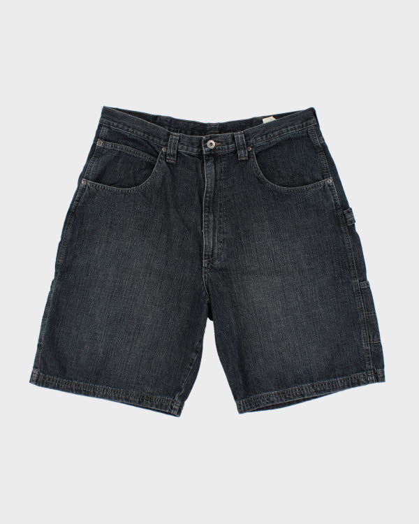 Wrangler Denim Dark Wash Grainy Carpenter Shorts - W36