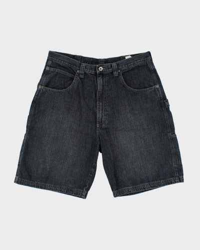 Wrangler Denim Dark Wash Grainy Carpenter Shorts - W36