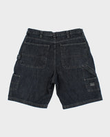 Wrangler Denim Dark Wash Grainy Carpenter Shorts - W36