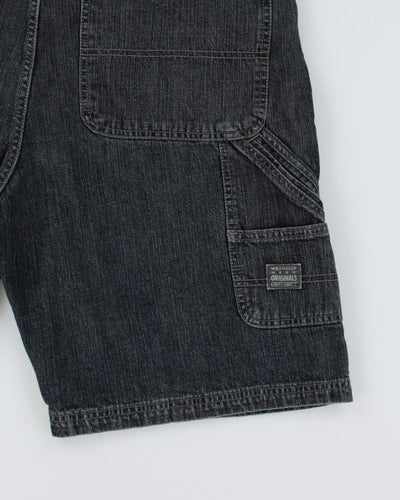 Wrangler Denim Dark Wash Grainy Carpenter Shorts - W36