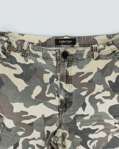 Y2k 00s Camouflage Cargo Shorts - W38