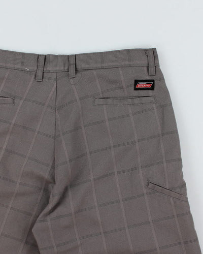 Y2K 00s Genuine Dickies Grey Patterned Shorts - W32
