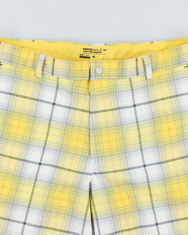 Nike Golf Yellow Check Shorts - W36