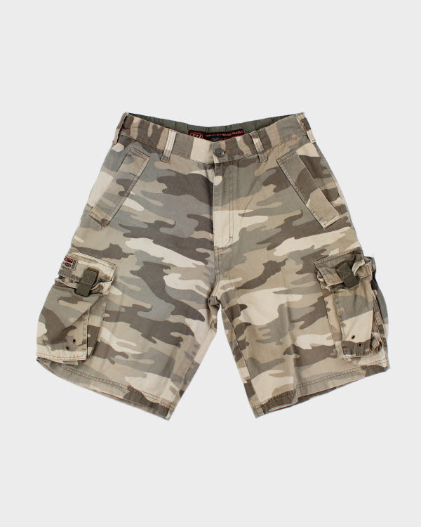 Y2K 00s Rough Rider Jeans Vintage Military Camouflage Cargo Shorts - W32