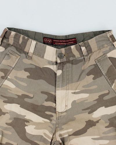 Y2K 00s Rough Rider Jeans Vintage Military Camouflage Cargo Shorts - W32