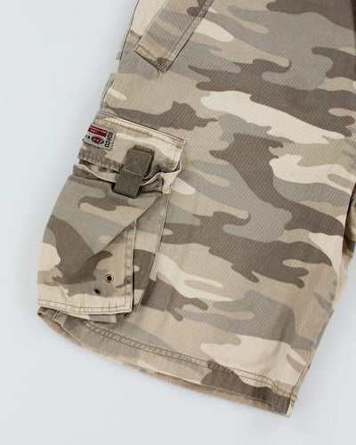 Y2K 00s Rough Rider Jeans Vintage Military Camouflage Cargo Shorts - W32