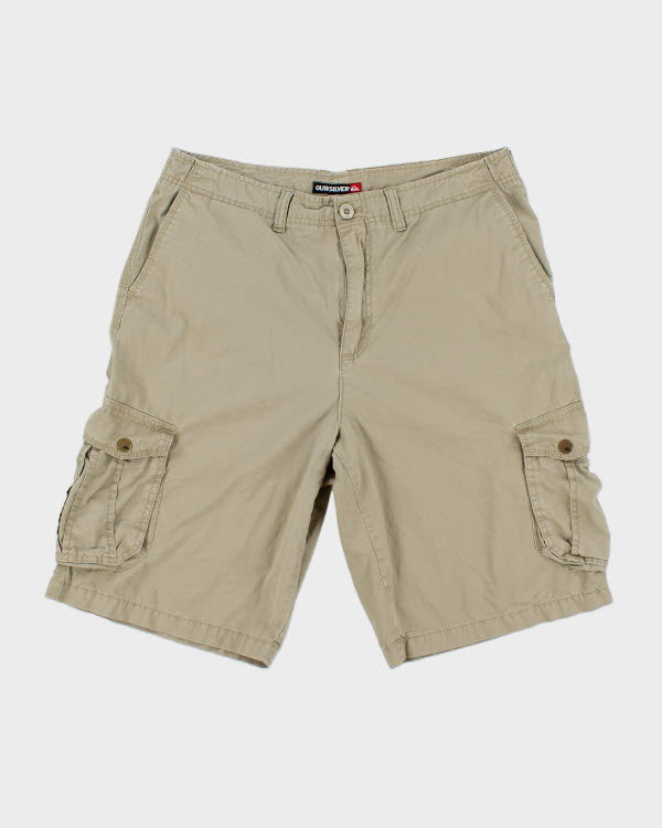 00s Quiksilver Beige Cargo Shorts - W36