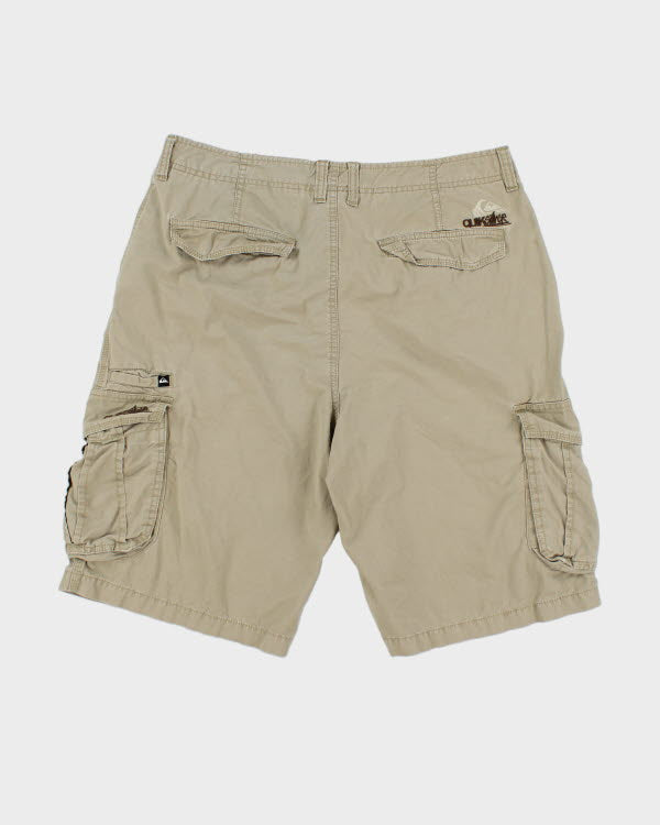 00s Quiksilver Beige Cargo Shorts - W36