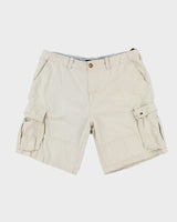 00s Tommy Hilfiger Cream Cargo Shorts - W36