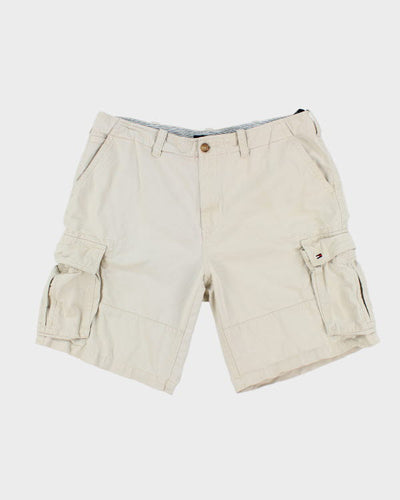 00s Tommy Hilfiger Cream Cargo Shorts - W36