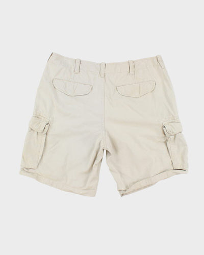 00s Tommy Hilfiger Cream Cargo Shorts - W36