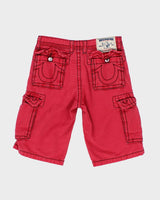 Y2K 00s True Religion Red Cargo Shorts - W32