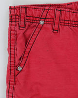 Y2K 00s True Religion Red Cargo Shorts - W32