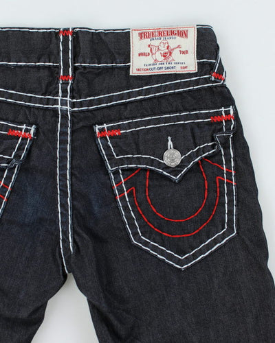 Vintage Y2K True Religion Contrast Stitched Cut Off Denim Shorts - W32 L15