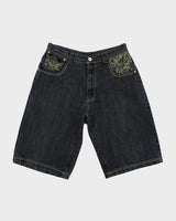 Vintage Y2K Embroidered Ablanehe Baggy Denim Shorts - W34 L13