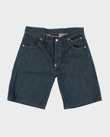 The Hundred Raw Indigo Wash Baggy Denim Shorts - W34 L10