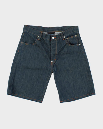 The Hundred Raw Indigo Wash Baggy Denim Shorts - W34 L10