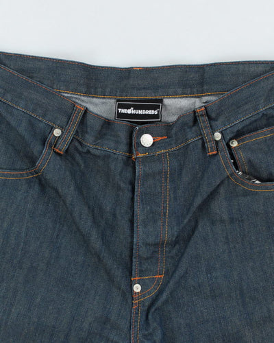 The Hundred Raw Indigo Wash Baggy Denim Shorts - W34 L10