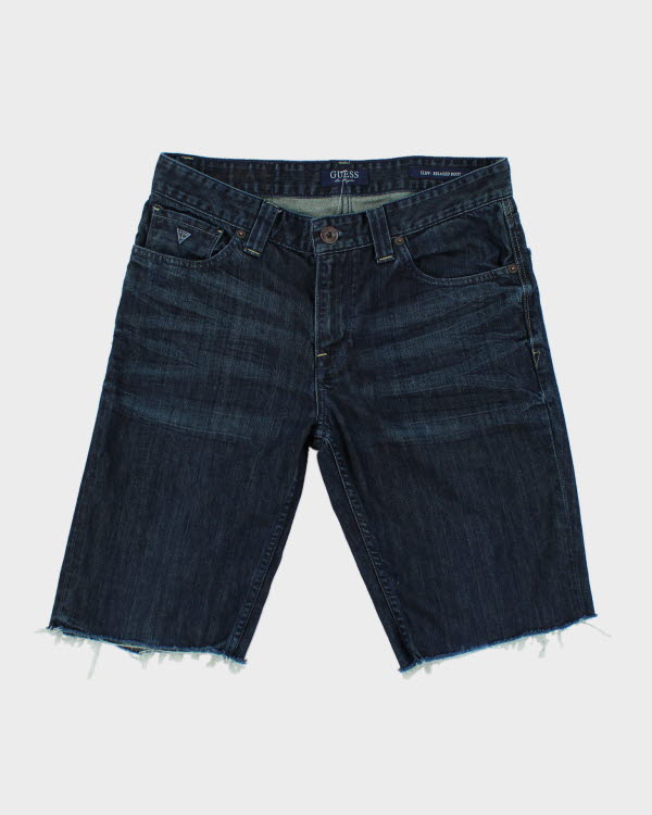 Vintage Guess Cut Off Dark Wash Denim Shorts - W32 L11