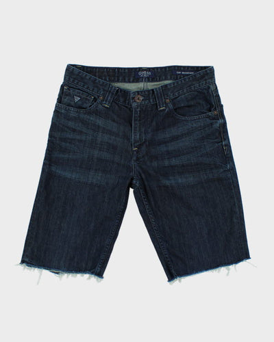 Vintage Guess Cut Off Dark Wash Denim Shorts - W32 L11