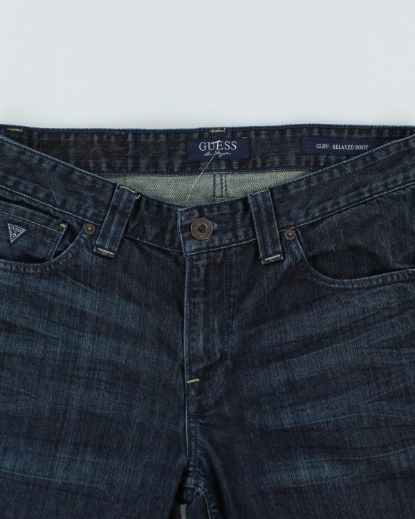 Vintage Guess Cut Off Dark Wash Denim Shorts - W32 L11