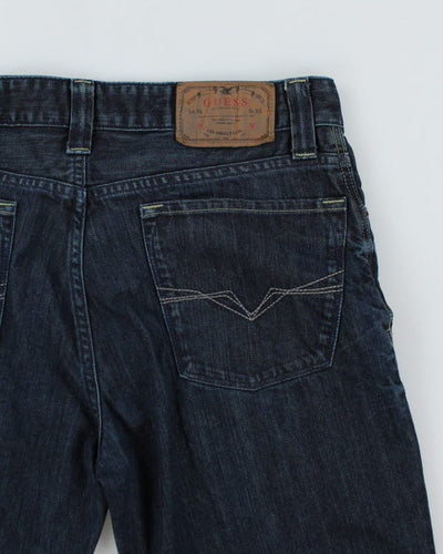 Vintage Guess Cut Off Dark Wash Denim Shorts - W32 L11