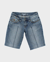 Vintage Y2K Forecast Pleated Denim Shorts - W28 L11