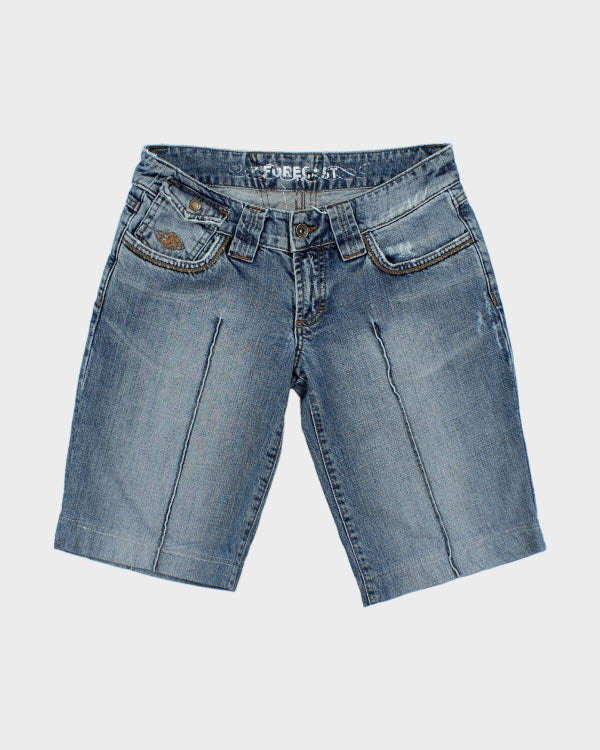 Vintage Y2K Forecast Pleated Denim Shorts - W28 L11
