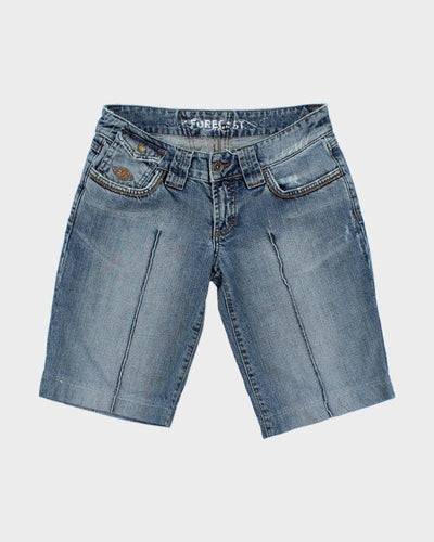 Vintage Y2K Forecast Pleated Denim Shorts - W28 L11